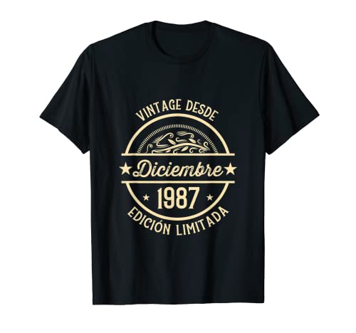 Cumpleaños Hombre Regalos Vintage Desde Diciembre 1987 Camiseta