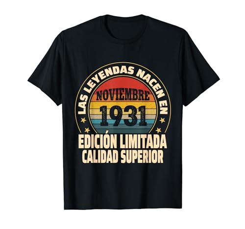 Edición Limitada Noviembre 1931 - Cumpleaños 93 Años Camiseta