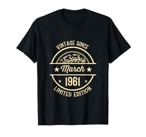 Vintage de cumpleaños desde marzo de 1961 Camiseta