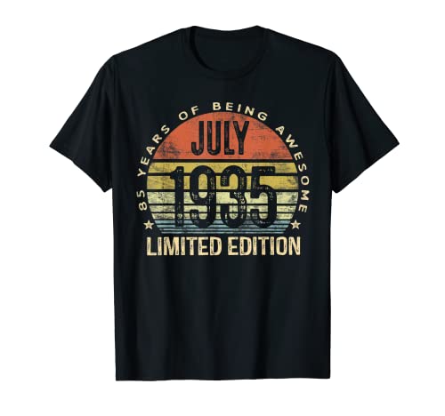 Julio de 1935 Edición Limitada 85 Cumpleaños Regalo de 85 años Camiseta