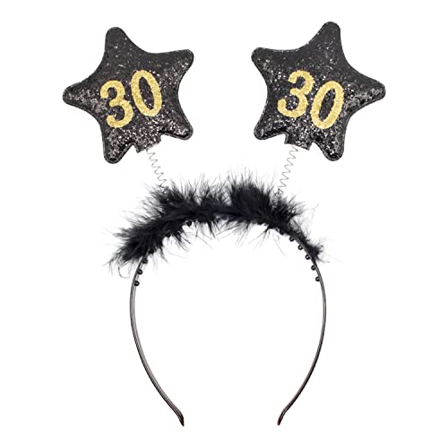 Decoraparty Diadema con número 30 años mujer para cumpleaños aniversario fiesta fiesta corona...