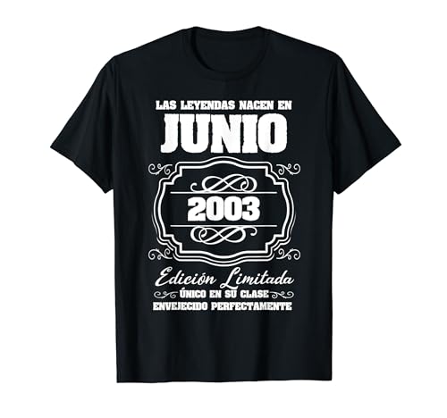 Las Leyendas nacen en Junio 2003 18º Cumpleaños Camiseta
