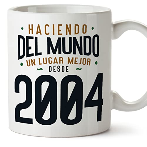 MUGFFINS Tazas 2004 Cumpleaños - En Español - Haciendo del Mundo un Lugar Mejor - 11 oz / 330 ml -...