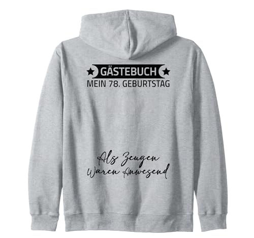Gästebuch Mein 78. Geburtstag Libro de visitas Firma Sudadera con Capucha