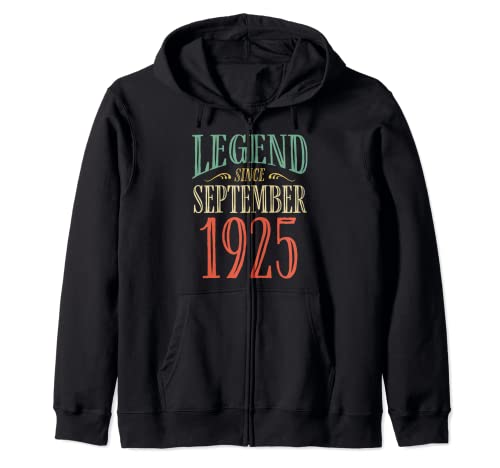 Leyenda desde septiembre 1925 Diseño de cumpleaños Sudadera con Capucha