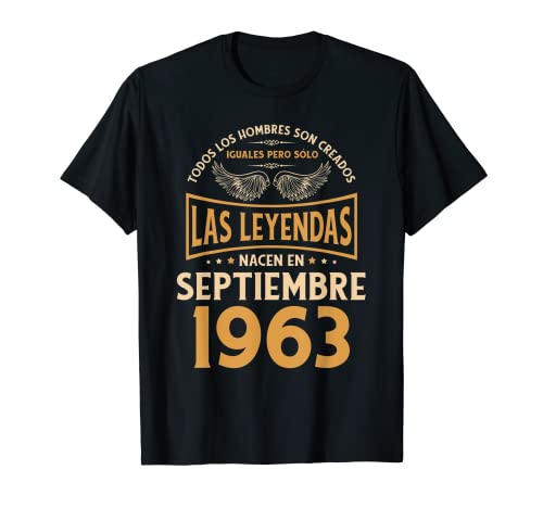 Cumpleaños Hombre Regalos Las Leyendas Septiembre 1963 Camiseta