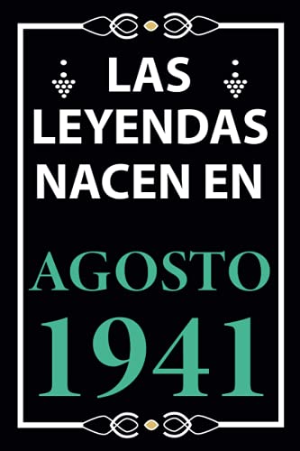 Las leyendas nacen en Agosto 1941: Regalo de cumpleaños perfecto para hombre y mujer de 80 años I...
