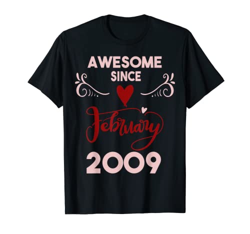 13 cumpleaños camisa 13 años impresionante desde febrero 2009 Camiseta