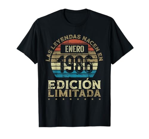 Las Leyendas nacen en Enero de 1986 - 40 Años Cumpleaños Camiseta