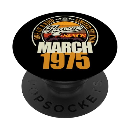 Ideal Desde Marzo de 1975, 51 cumpleaños, 51 años PopSockets PopGrip Adhesivo