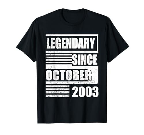 23 cumpleaños Legendario Desde Octubre de 2003 cumpleaños Camiseta
