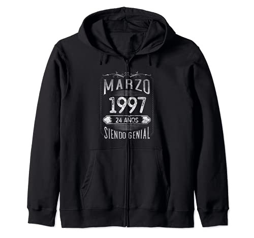 Nacido En Marzo 1997 - 24 años Regalo Cumpleaños Hombre Sudadera con Capucha