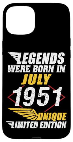 Carcasa para iPhone 15 Plus Cumpleaños Julio 1951 Edición Limitada Regalo Legend July