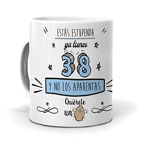 mundohuevo Taza Ya Tienes 38 y no los aparentas. Cerámica AAA - 350 ml.