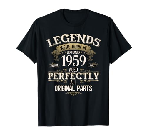 66 cumpleaños Hombre Mujer Regalo Septiembre 1959 Camiseta