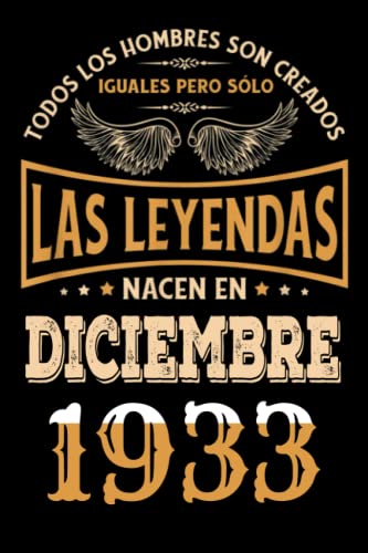 Regalo de 89 Cumpleaños Para Hombre : Las Leyendas Nacen en diciembre 1933: Regalos de Cumpleaños...