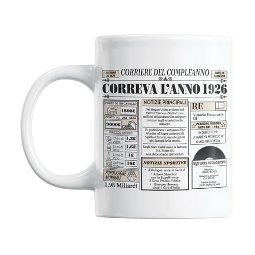 Gesar Taza Regalo Mujer y Hombre para Cumpleaños 100 años - Céntimo - Ideas de regalo 100 años -...