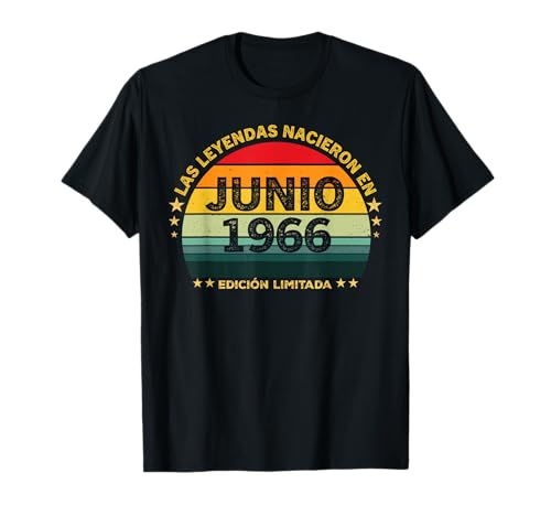 60 Años Cumpleaños Vintage Nacido En Junio De 1966 Camiseta