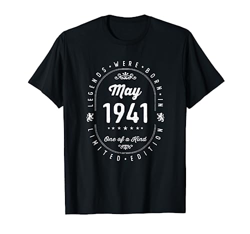 Legends Were Born In May 1941 Cumpleaños Camiseta