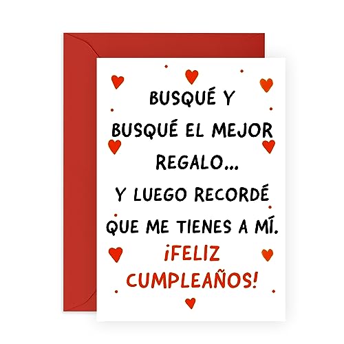 Central 23 Tarjeta de cumpleaños divertida para hombre y mujer - 'Y LUEGO RECORDÉ QUE ME TIENES A MÍ' - Tarjeta de felicitación para esposo y esposa - Regalos para novio novia pareja