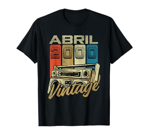 Abril 2000 Vintage - 25 Años Regalo Cumpleaños Hombre Camiseta