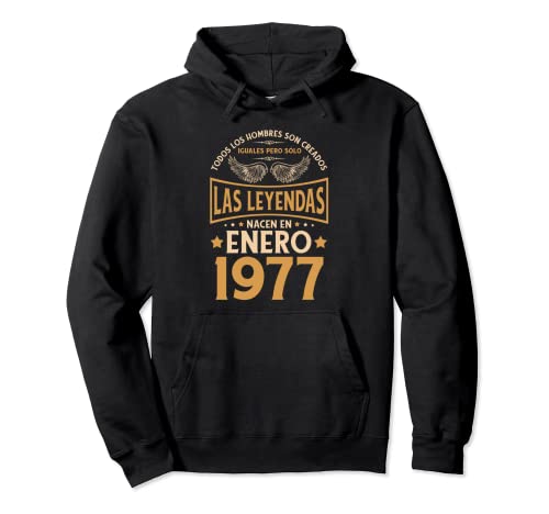 Cumpleaños Hombre Regalos Las Leyendas Enero 1977 Sudadera con Capucha
