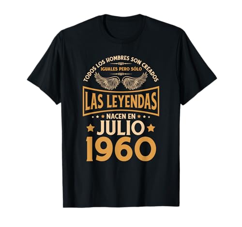 Cumpleaños Hombre Regalos Las Leyendas Julio 1960 Camiseta