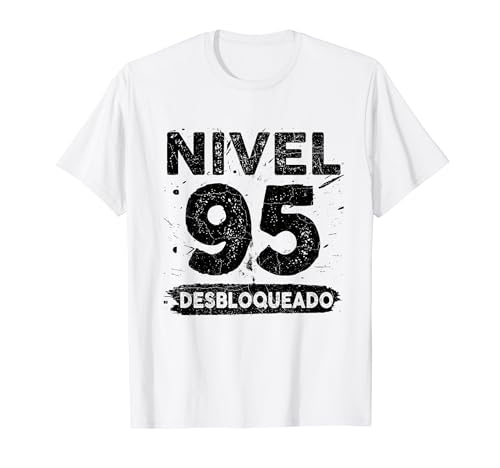 Nivel 95 Desbloqueado años 95 cumpleaños Camiseta