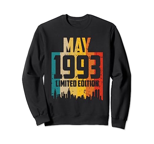 Mayo 1993 Edición Limitada 30 Cumpleaños Retro Vintage Sudadera