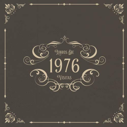 1976 Libros de Visitas: Libros de visitas para fiestas de cumpleaños de estilo vintage para que la...