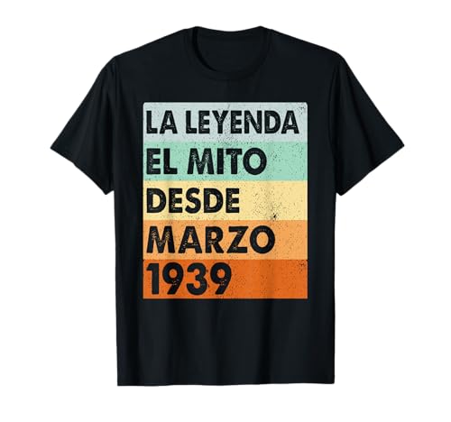 86 Cumpleaños Hombre 86 años Hecho En 1939 Marzo Camiseta