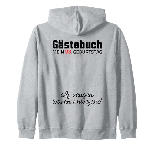 Gästebuch Mein 98. Geburtstag Libro de visitas Firma Sudadera con Capucha