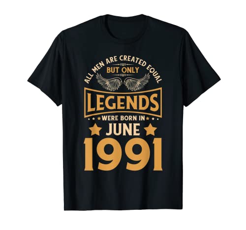Las leyendas de cumpleaños nacieron en junio de 1991. Camiseta