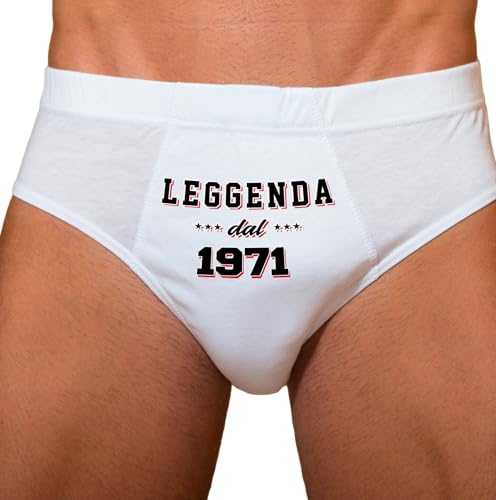 TeeDesign Divertido regalo de cumpleaños: bragas para papá, abuelo, jubilados, Navidad, 1971, M