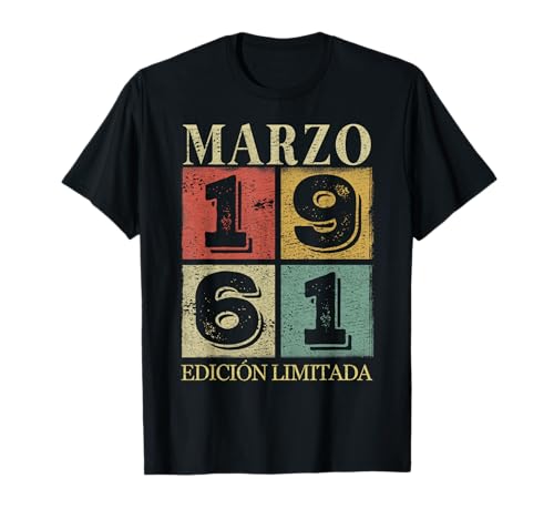64 Cumpleaños Hombre 64 años Hecho En 1961 Marzo Camiseta