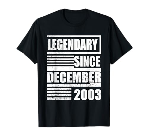 23 cumpleaños Legendario Desde diciembre de 2003 cumpleaños Camiseta