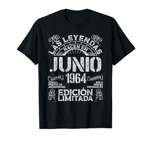 Las Leyendas Nacen En Junio 1964 61 Años Cumpleaños Camiseta