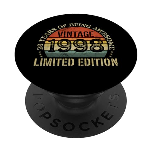 Vintage 1998 Edición Limitada 28 Cumpleaños 28 Años PopSockets PopGrip Adhesivo