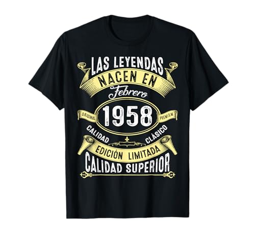 68 Cumpleaños hombre mujer 68 años febrero 1958 regalo Camiseta