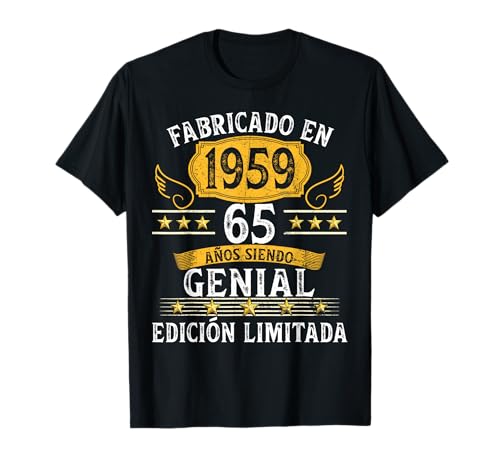 65 Cumpleaños 65 años hombre mujer retro fabricado en 1959 Camiseta