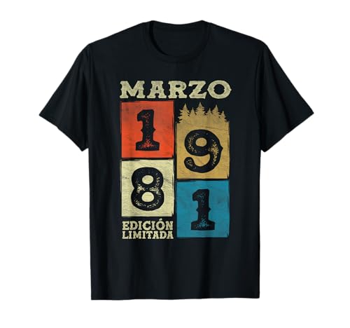 Marzo 1981 Vintage - 45 Años Regalo Cumpleaños Hombre Camiseta
