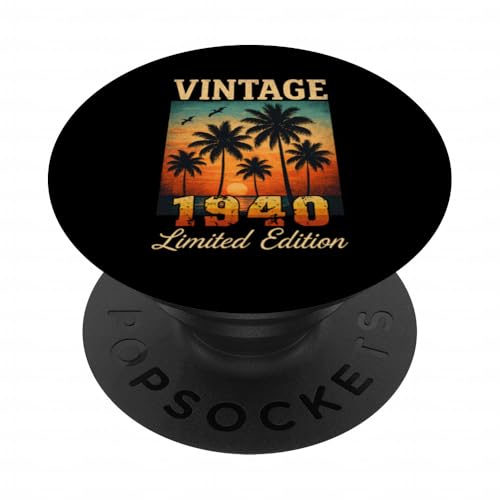 Vintage 1940 Edición Limitada Retro Palma 85 Años Cumpleaños PopSockets PopGrip Adhesivo