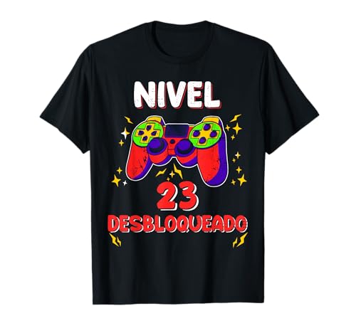 Nivel 23 Desbloqueado Gamer 23 Años Hombre Nivel 23 Unlocked Camiseta