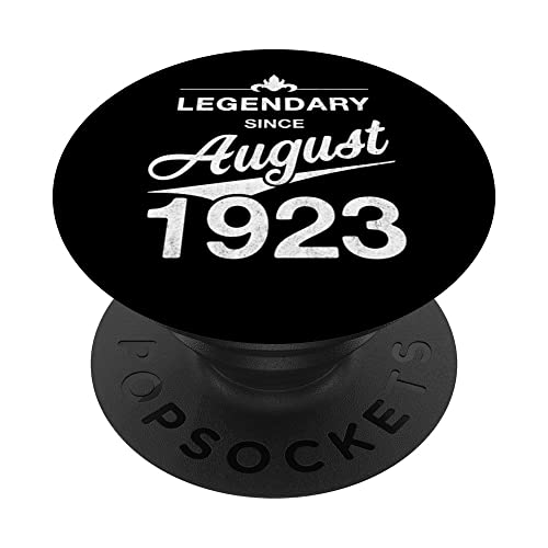 100 cumpleaños Nacido en Agosto de 1923 Vintage 100 años PopSockets PopGrip Intercambiable