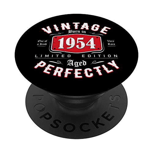 Regalo 68 años Cumpleaños Hombre Mujer - Vintage 1954 PopSockets PopGrip Intercambiable