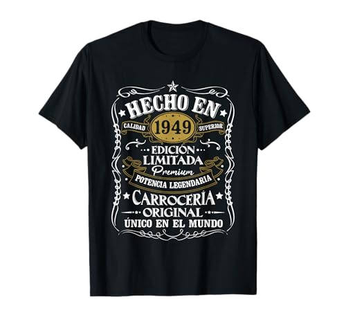 76 Cumpleaños 76 Años Hombre Hecho en 1949 Vintage Regalo Camiseta
