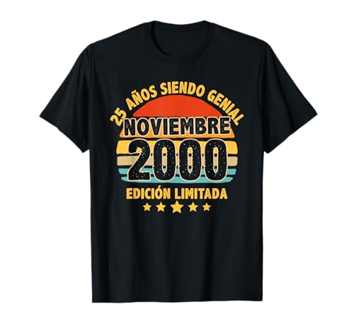 Noviembre 2000 25 Años Hombre Cumpleaños Noviembre 2000 Camiseta