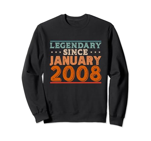 Legendary desde enero de 2008 impresionante fiesta retro de cumpleaños Sudadera