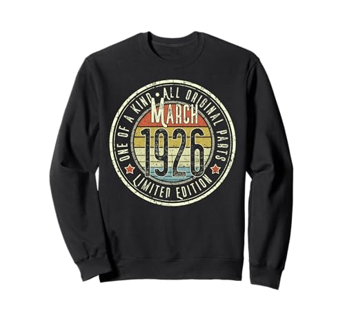 Edición Limitada Retro de Marzo de 1926 para 99 cumpleaños Sudadera