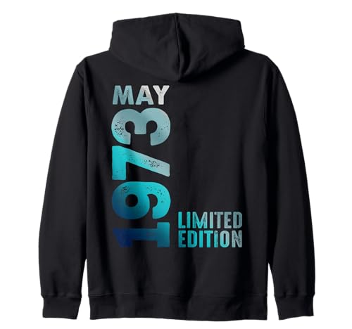 Edición Limitada Mayo 1973 Cumpleaños Sudadera con Capucha